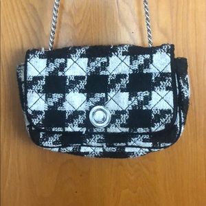 Crossbody black and white Zara purse